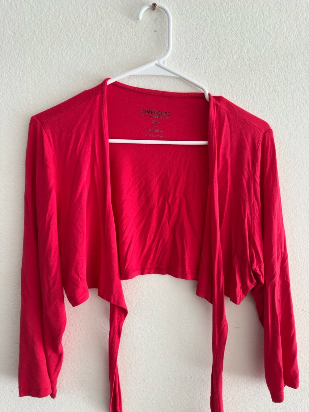 torrid Bright Red Cropped Open-Front Cardigan